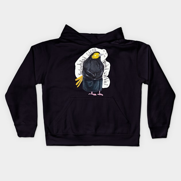 Hooded Warbler Kids Hoodie by Animal Surrealism